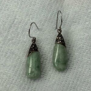 Jade teardrop earrings